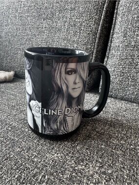 Celine Black Photo Print Ceramic Mug